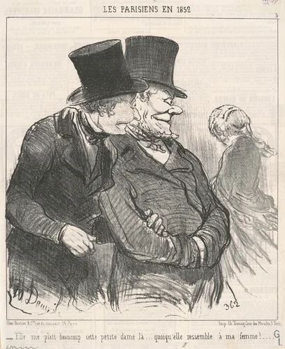 Ell me plait beaucoup ... by Honoré Daumier, print, 1852