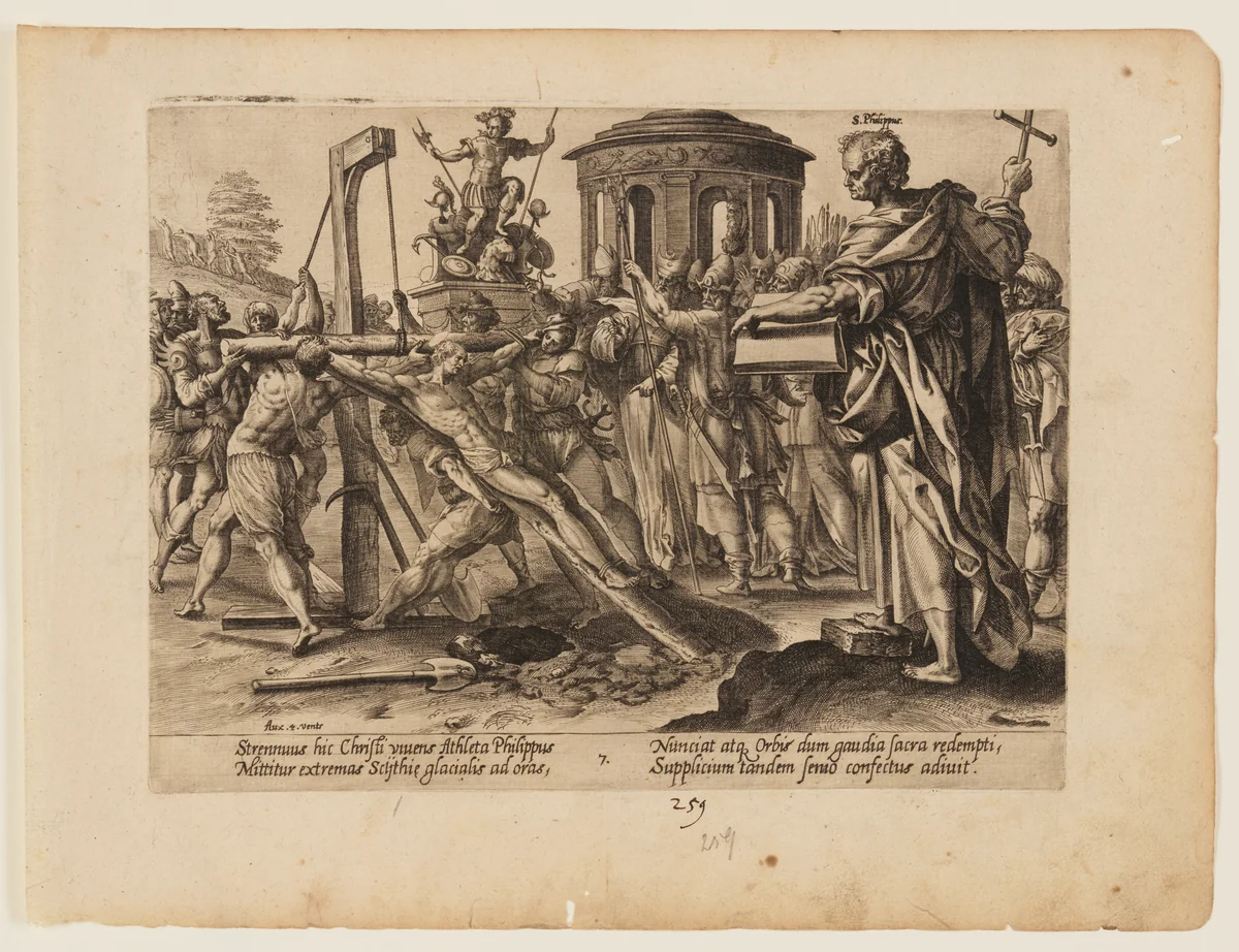 The Martyrdom of St Philip, from The Martyrdom of Christ and the Apostles by Hendrick Goltzius, print, 1573-1583