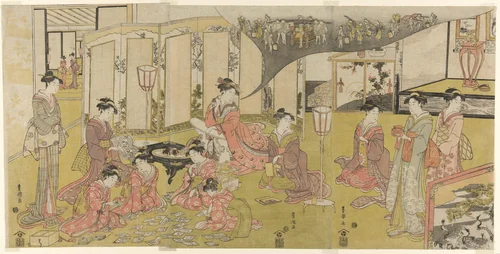 The Card Game by Utagawa Toyokuni I (初代 歌川 豊国), print, 1785-1795
