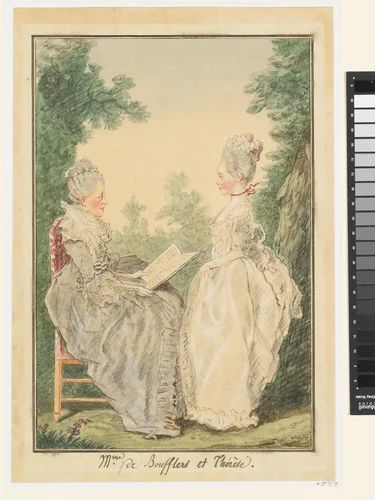Madame la Comtesse de Boufflers and Thérèse by Louis de Carmontelle, drawing, 1763-1767
