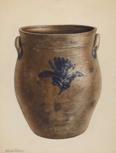 Crock by Yolande Delasser, index of american design, 1937