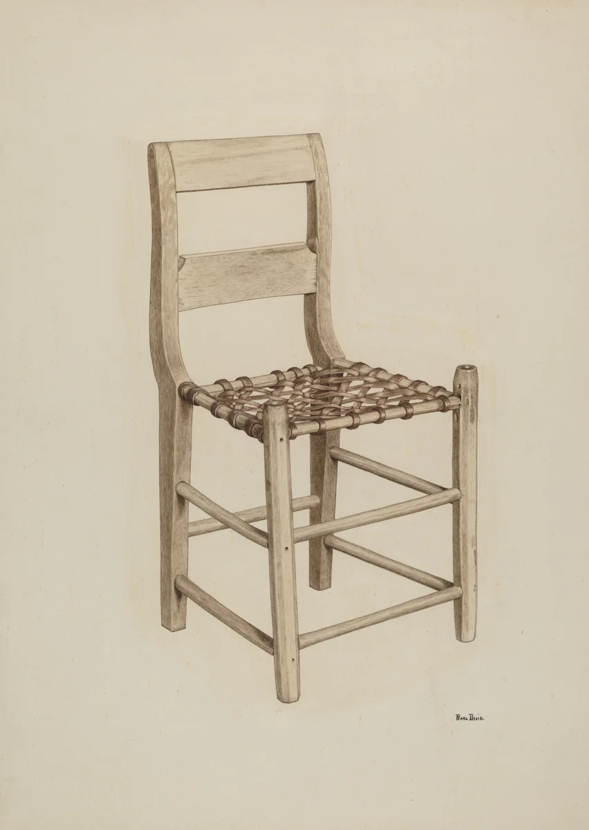 Laced Chair by Pearl Davis, index of american design, 1940