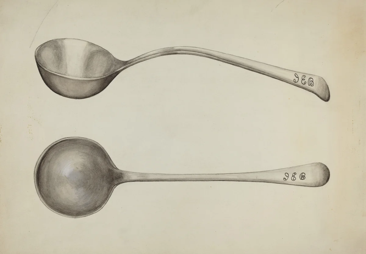 Silver Soup Ladle by John R. Towers, index of american design, 1936