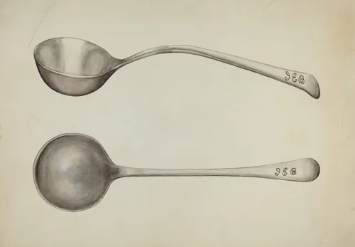 Silver Soup Ladle by John R. Towers, index of american design, 1936