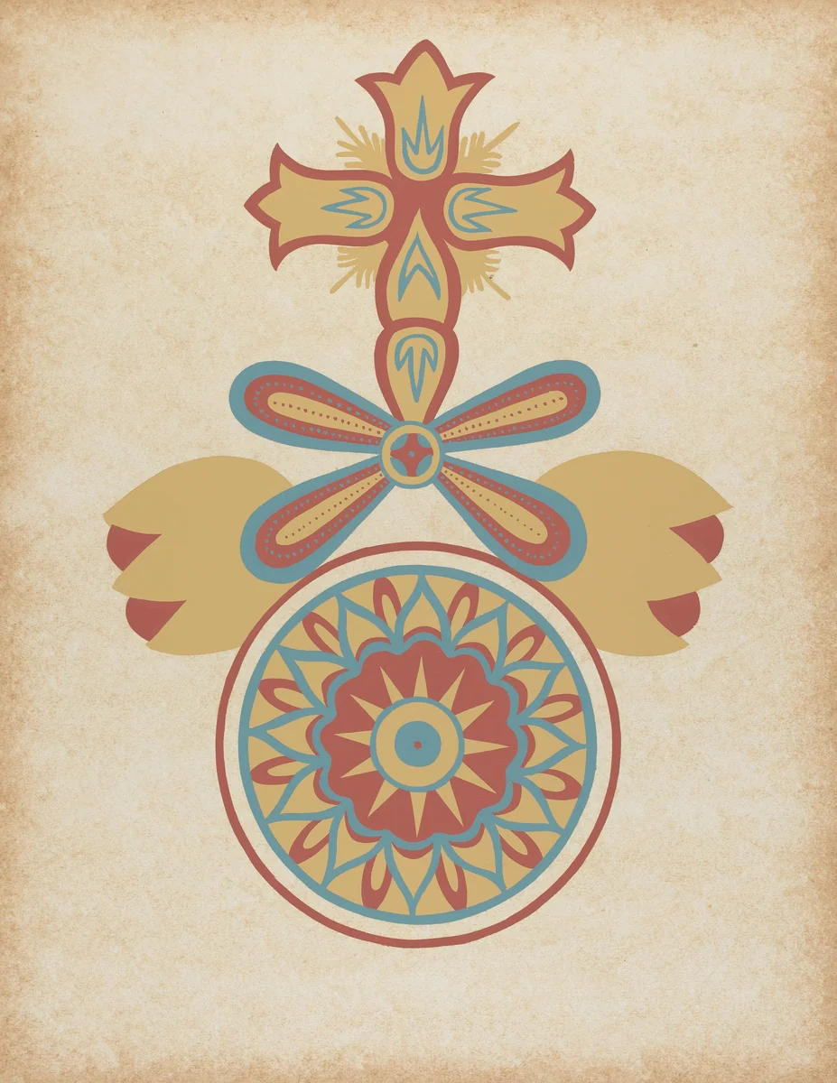 Santa Barbara Mission Doorway Design from the portfolio "Decorative Art of Spanish California" by American 20th Century, index of american design, 1935-1942