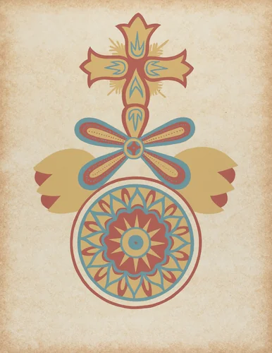 Santa Barbara Mission Doorway Design from the portfolio "Decorative Art of Spanish California" by American 20th Century, index of american design, 1935-1942