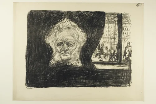 Henrik Ibsen at the Grand Café by Edvard Munch, print, 1902