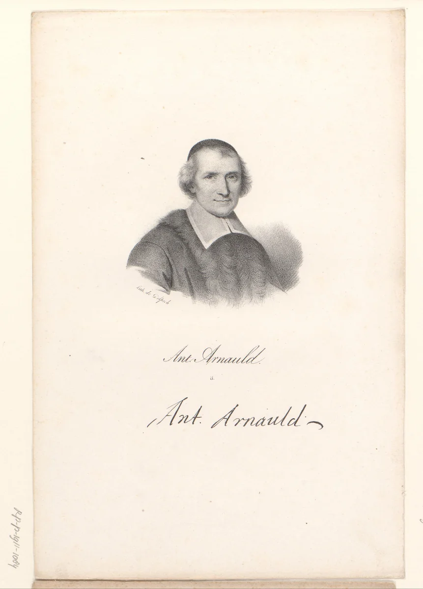 Portret van Antoine Arnauld by anonymous, print, 1818-1842