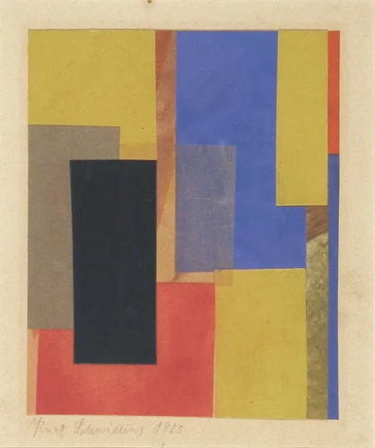 Untitled (With Black Rectangle) by Kurt Schwitters, drawing, 1925