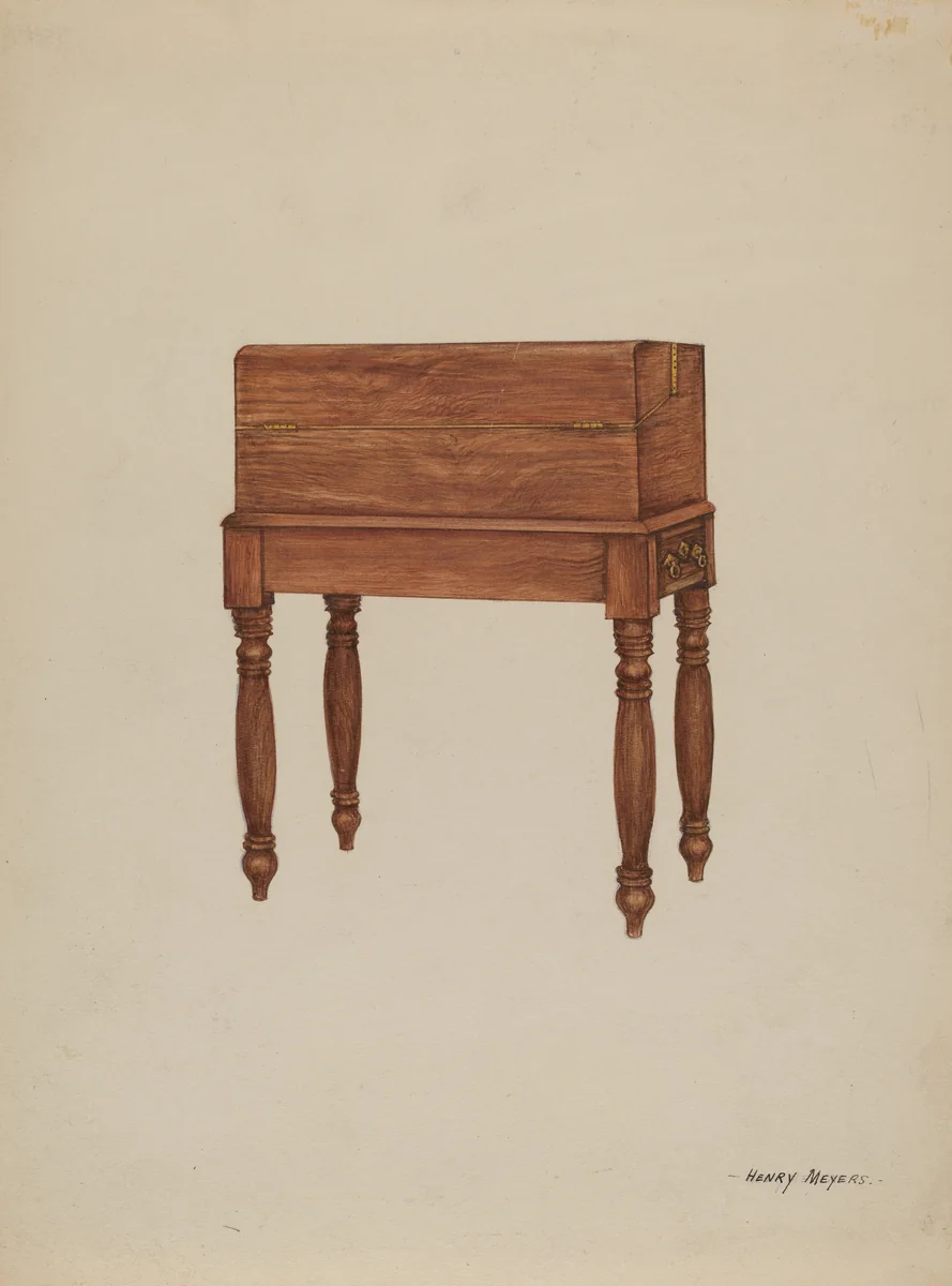 Writing Table and Desk by Henry Meyers, index of american design, 1936