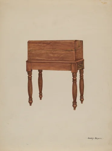 Writing Table and Desk by Henry Meyers, index of american design, 1936