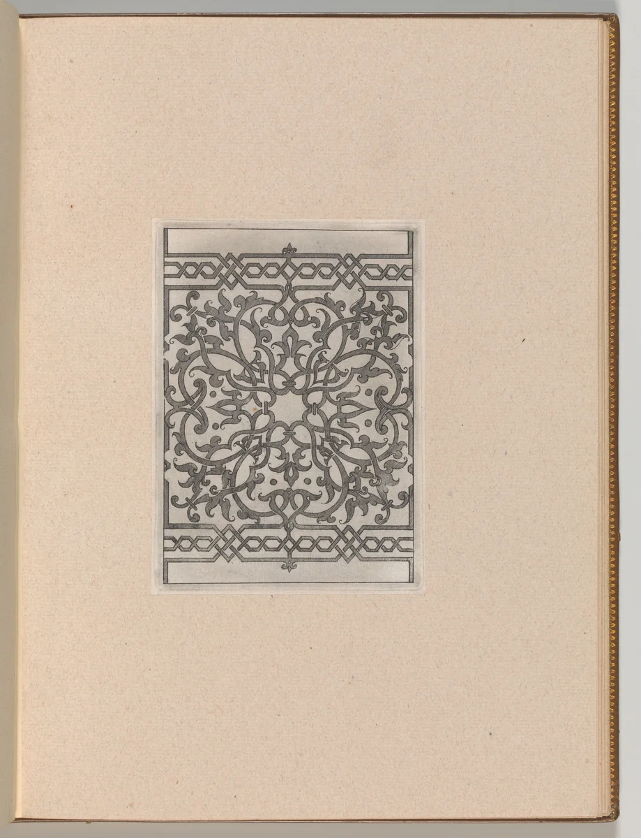 Copies after the 'Livre contenant passement de moresques' (plate 10) by Jacques Androuet du Cerceau, book, 1800-1900