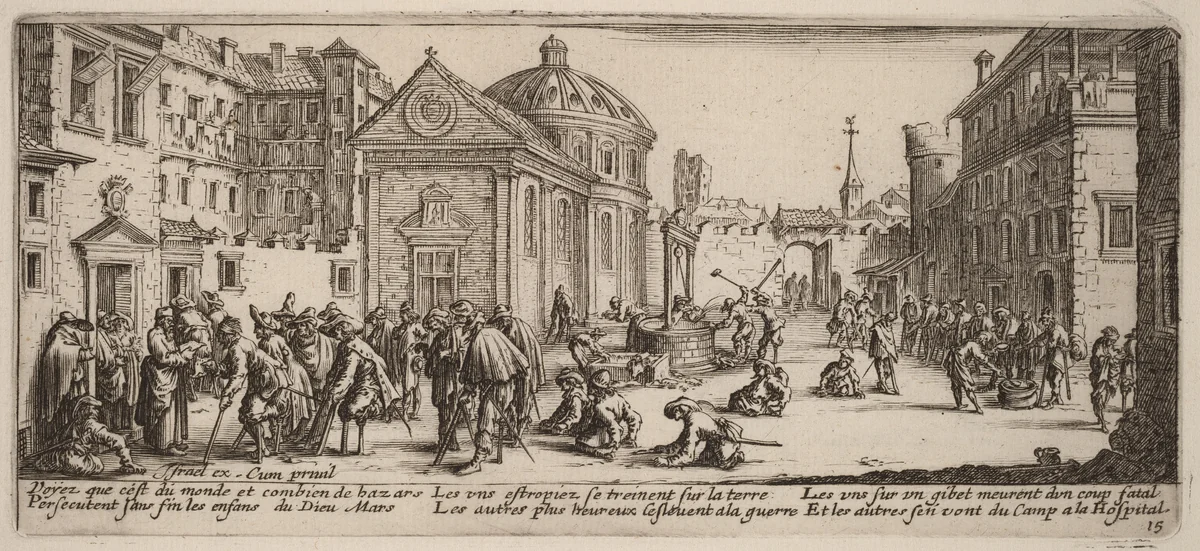 The Hospital by Gerrit van Schagen; Jacques Callot, print, 1637-1647