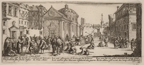 The Hospital by Gerrit van Schagen; Jacques Callot, print, 1637-1647
