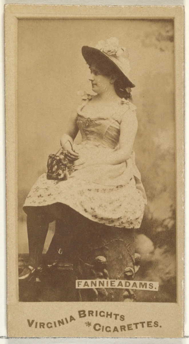 Fannie Adams, from the Actors and Actresses series (N45, Type 1) for Virginia Brights Cigarettes by Allen & Ginter, photograph, 1885-1891