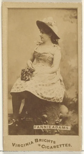 Fannie Adams, from the Actors and Actresses series (N45, Type 1) for Virginia Brights Cigarettes by Allen & Ginter, photograph, 1885-1891