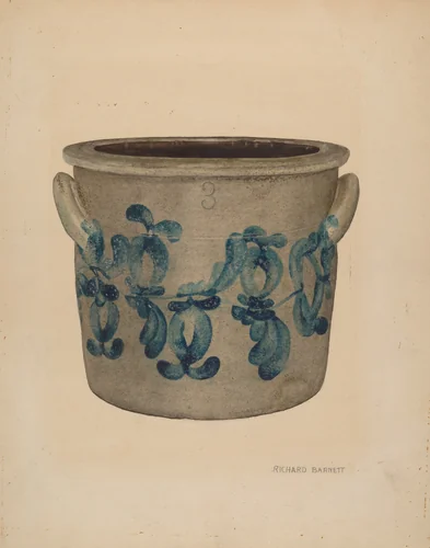 Stoneware Jar by Richard Barnett, index of american design, 1937
