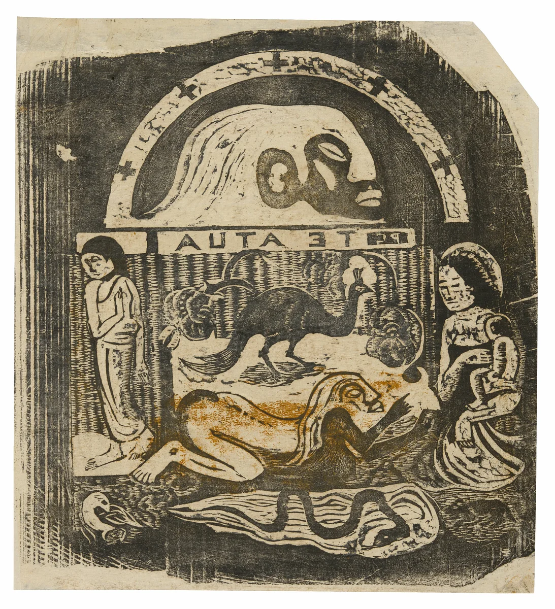 Te atua (The God), from the Suite of Late Wood-Block Prints by Paul Gauguin, print, 1898-1899