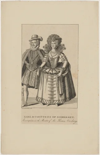 Earl and Countess of Somerset, Accomplices inthe Murder of Sir Thomas Overbury by George Cruikshank, print, 1792-1878