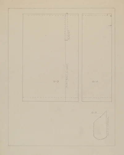 Pattern for a Dress by Bessie Forman, index of american design, 1935-1942