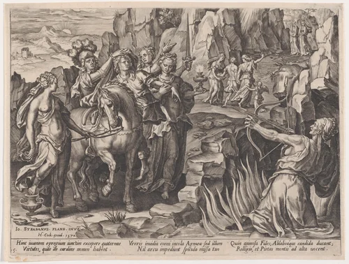 Choosing Virtue, from "The Course of Human Life" by Pieter Jalhea Furnius, print, 1570