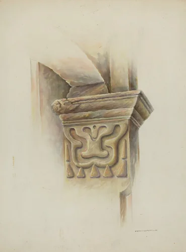 Capital on Column by Gerald Transpota, index of american design, 1937