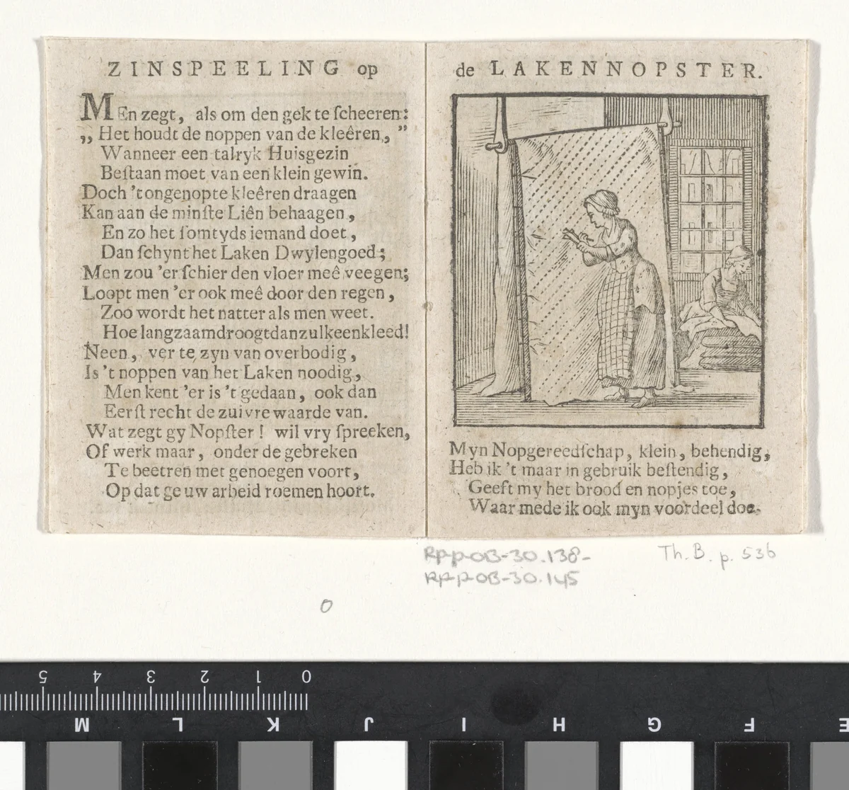 Zinspeeling op de lakennopster by Hendrik Numan, print, 1786