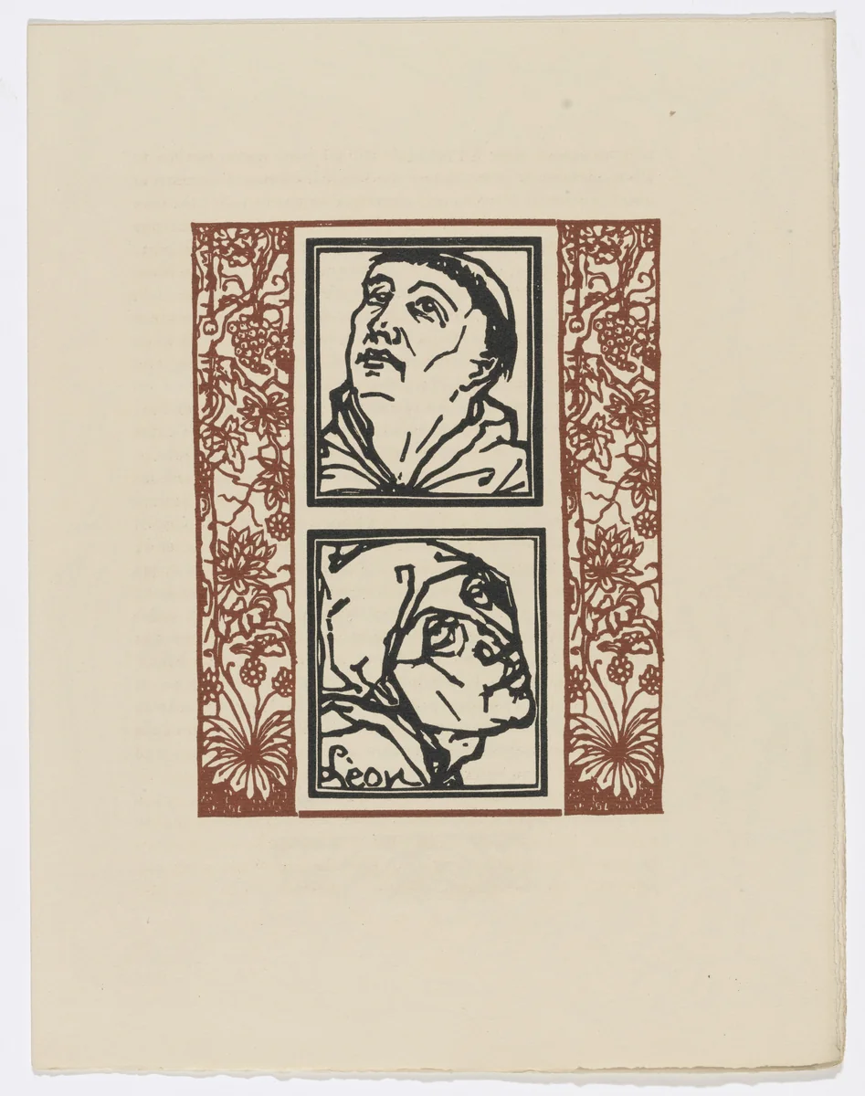 Plate (page 57) from Les Petites Fleurs de St. François (The Little Flowers of St. Francis) by Émile Bernard, illustrated book, 1928