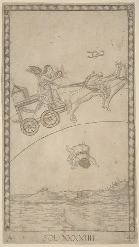 Sol (Sun) by Master of the E-Series Tarocchi, print, 1465
