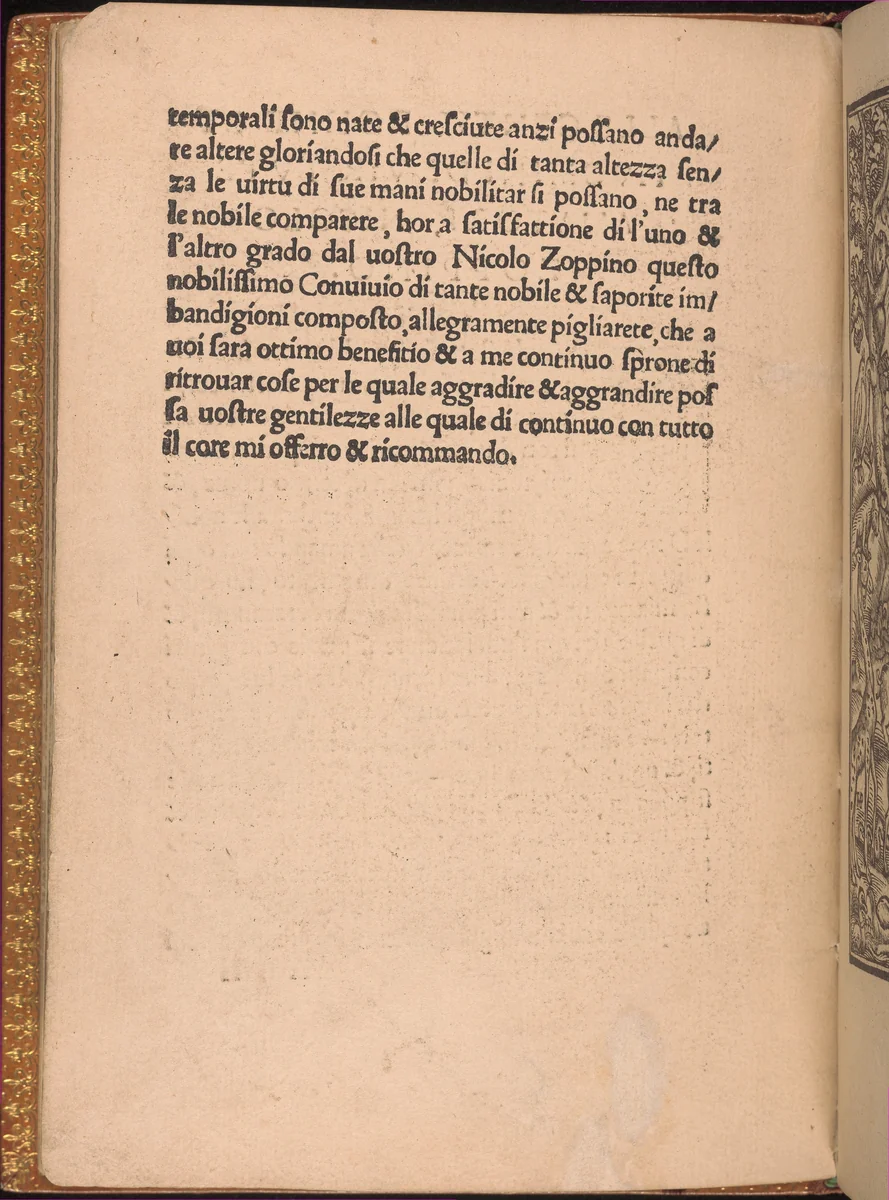 Convivio delle Belle Donne, page 2 (verso) by Nicolò Zoppino, book, 1532