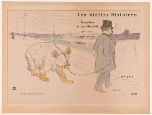 Cover Design for "Les Vieilles Histoires" by Henri de Toulouse-Lautrec, print, 1893