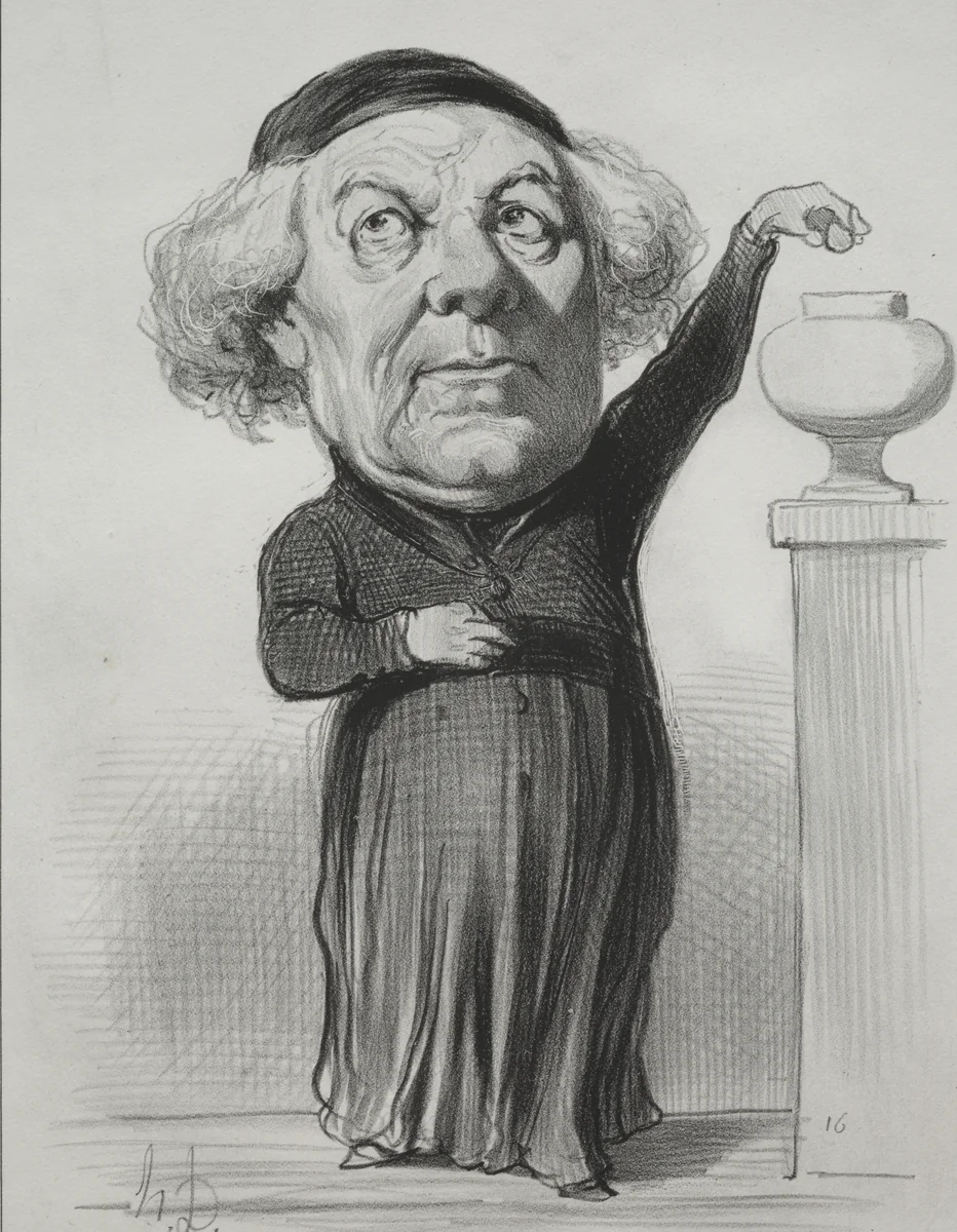 Jean Jacques Fayet, Bishop of Orléans by Honoré Daumier, print, 1849