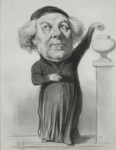 Jean Jacques Fayet, Bishop of Orléans by Honoré Daumier, print, 1849