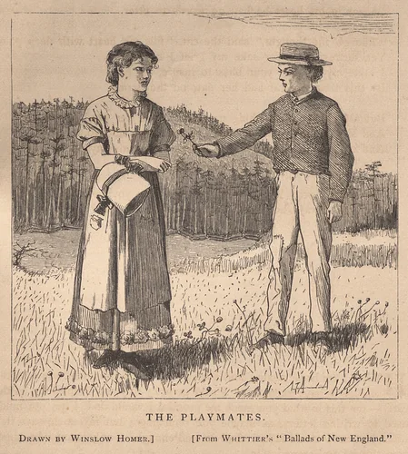 The Playmates by Winslow Homer, print, 1869