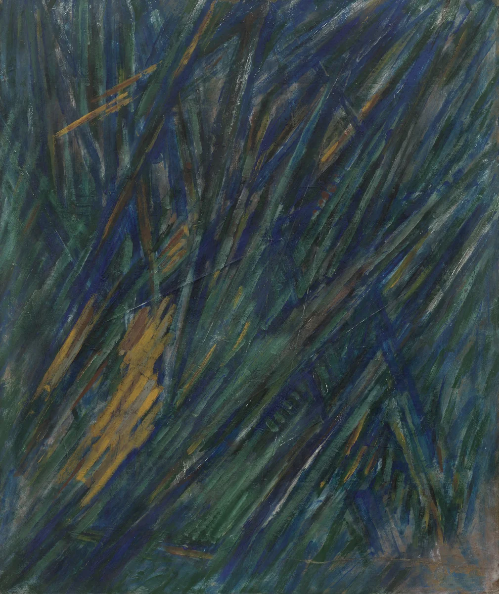 Rayonist Composition by Mikhail Larionov, painting, 1912