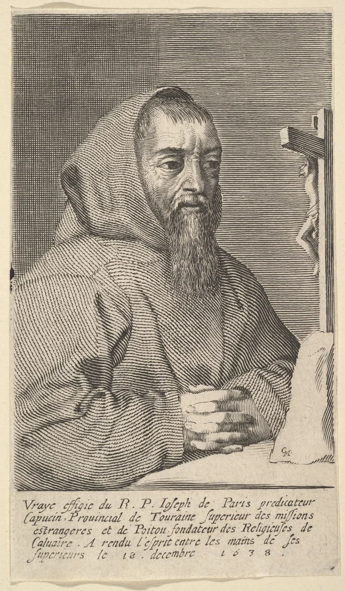 François Le Clerc Du Tremblay, dit le Père Joseph by Claude Mellan, print, 1638