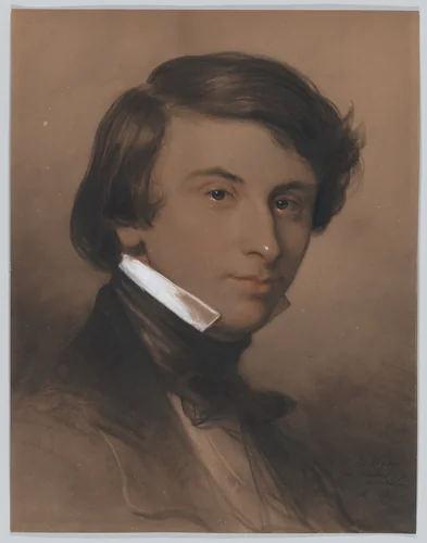 Portrait of Alfred-Victor, Comte de Vigny (1797‒1863) by Achille Devéria, drawing, 1820-1830