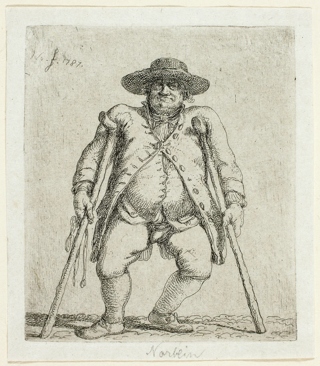 Beggar Man by Jean Pierre Norblin, print, 1787