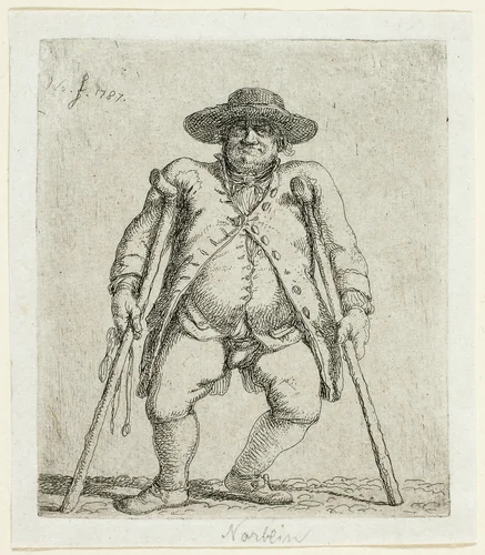 Beggar Man by Jean Pierre Norblin, print, 1787