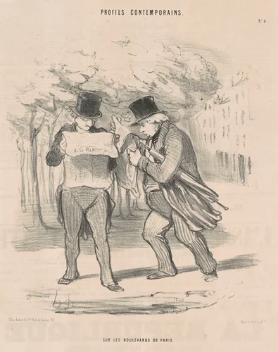 Sur les boulevards de Paris by Honoré Daumier, print, 1848
