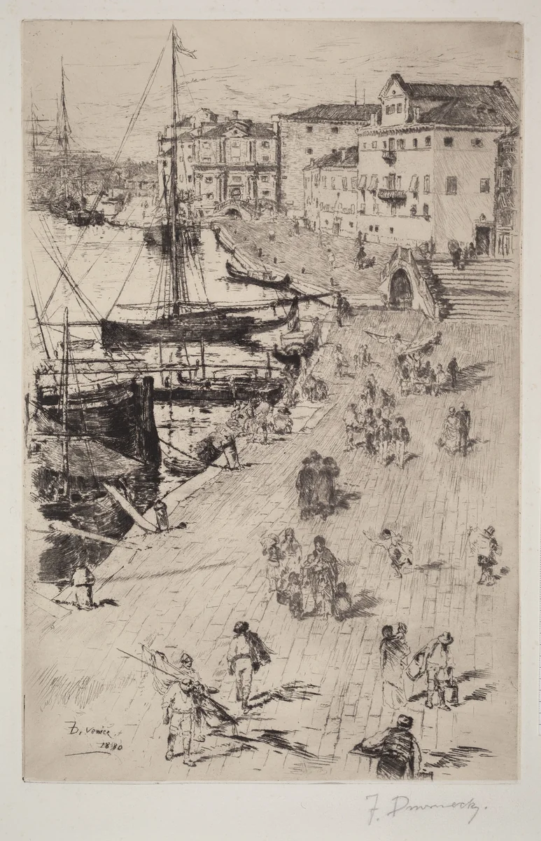 Riva degli Schiavoni, No. 2 by Frank Duveneck, print, 1880
