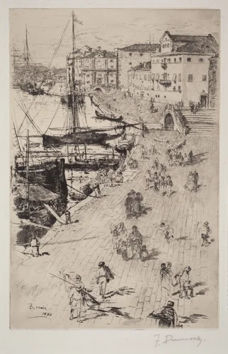 Riva degli Schiavoni, No. 2 by Frank Duveneck, print, 1880