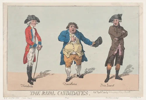 The Rival Candidates by Thomas Rowlandson, print, 1784