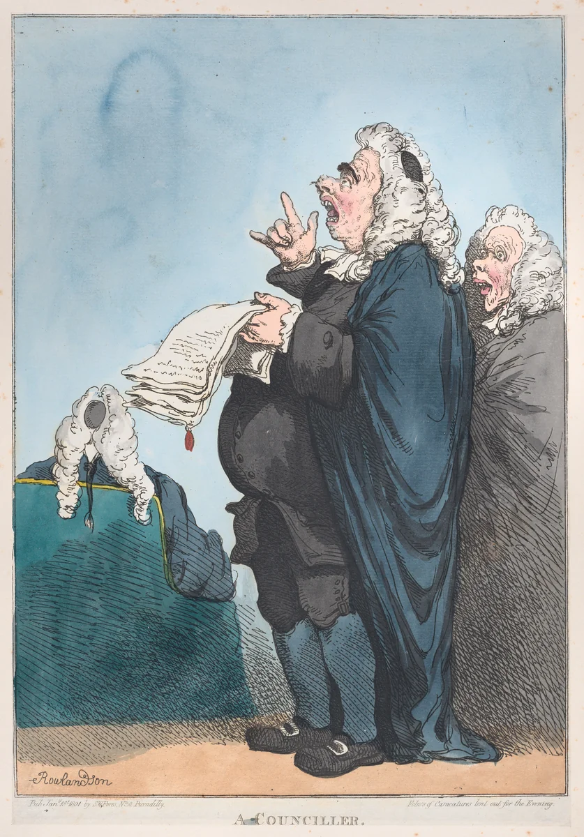 A Counciller [sic] by Thomas Rowlandson, print, 1801