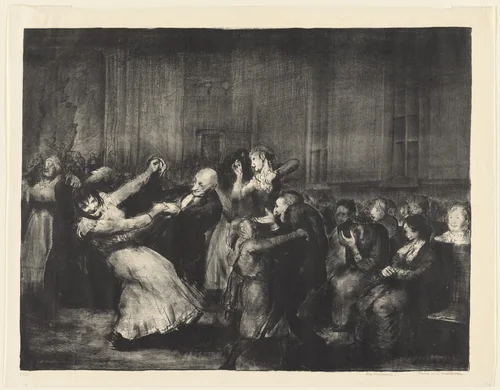 Dance in a Madhouse by George Bellows, print, 1917
