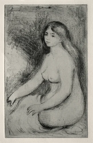 Baigneuse assise by Pierre-Auguste Renoir, print, 1900-1910