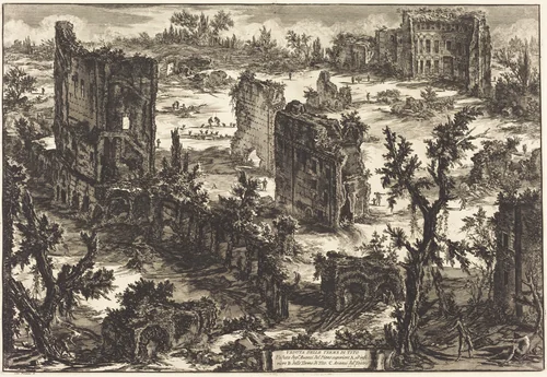 Veduta delle Terme di Tito by Giovanni Battista Piranesi, print, 1775
