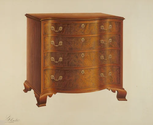 Chest of Drawers by Ferdinand Cartier, index of american design, 1939