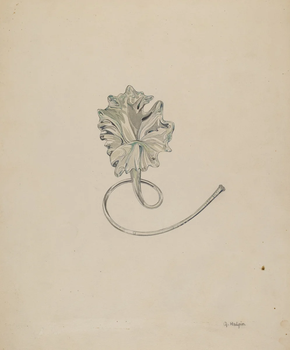 Flower (Lily) by Grace Halpin, index of american design, 1937