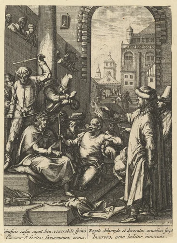The Crowning with Thorns, from "The Passion of Christ" by Nicolas Cochin, print, 1610-1700